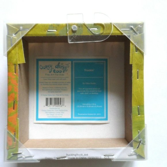 Oopsy Daisy too Fine Art For Kids "Truckin'" by Olika Studio - 6" x 6" x 1.5" - Picture 2 of 3